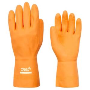 Luva Látex Laranja Reforçada